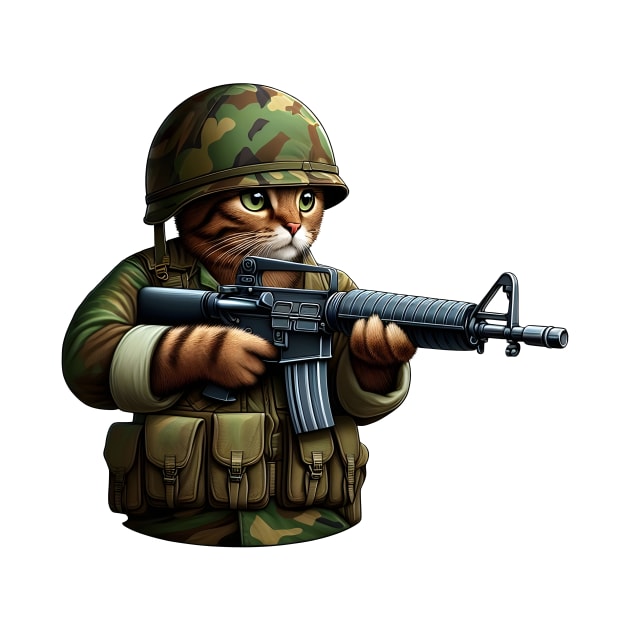 Tactical Cat by Rawlifegraphic