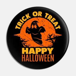 Trick or Treat Happy Halloween Ghost Pin