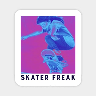 Skater Freak Girl Skater Magnet