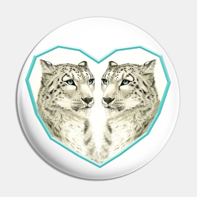 Snow leopards Pin by Lara Plume