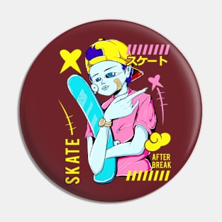 Skater boy SKATE TO DIE Pin