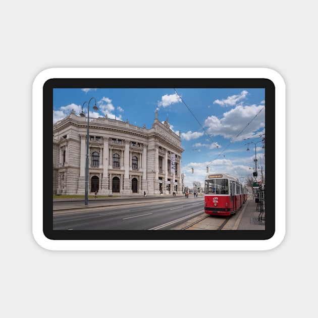 Burgtheater or Imperial Court Theatre in Vienna, Austria Magnet by mitzobs