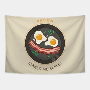 Bacon Makes Me Smile Bacon Lover Tapestry