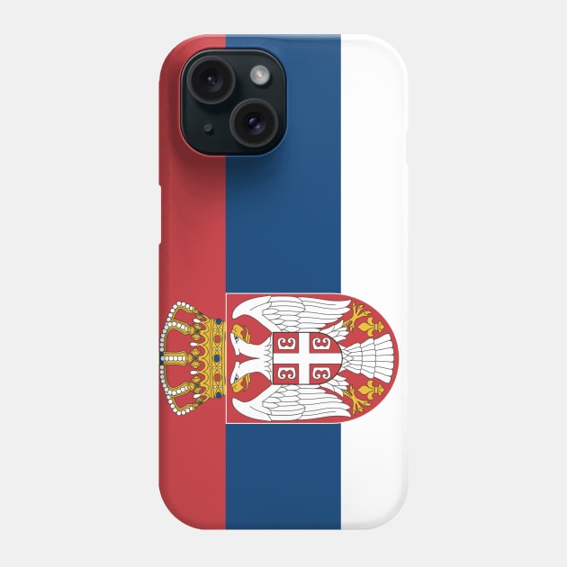 Serbia Flag Minimalist Phone Case by Issho Ni