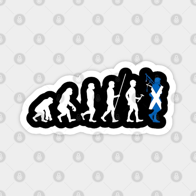 Evolution Scotland Bagpipe Player Gift Magnet by swissles