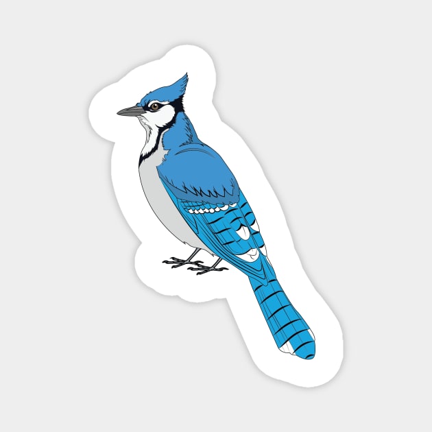 Blue Jay Magnet by AndyMcBird