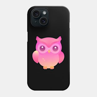 Cute Pink Owl with Stars Phone Case