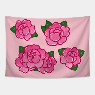 Pink Peonies Tapestry