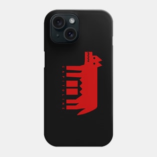 Minimalist design of Capitoline Wolf. Art in red ink Phone Case