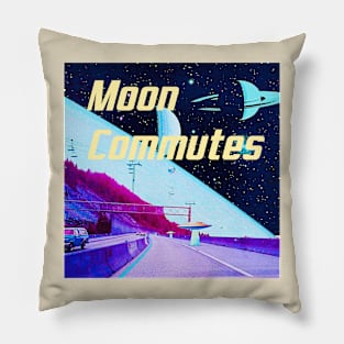 moon commutes logo Pillow