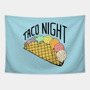 Rainbow Ice Cream Taco Night Tapestry