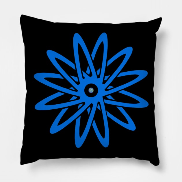 Carbon Atom Pillow by Volundz