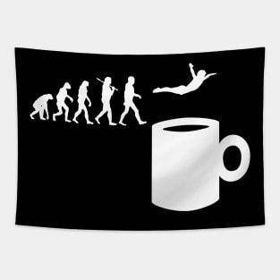 Evolution of Man and Coffee Tapestry