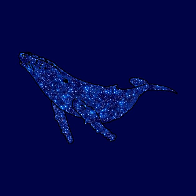 Blue stars Galaxy whale by GribouilleTherapie