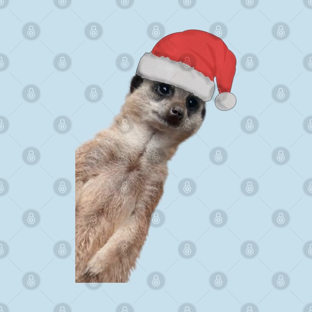 Cute Meerkat in Christmas hat- Peek a boo by Off the Page