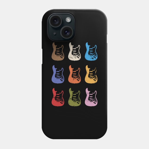 S-Style Electric Guitar Bodies Colorful Theme Phone Case by nightsworthy