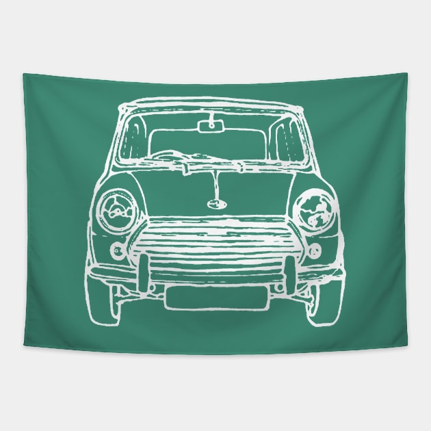 Mini cooper car Tapestry by Jambo Designs