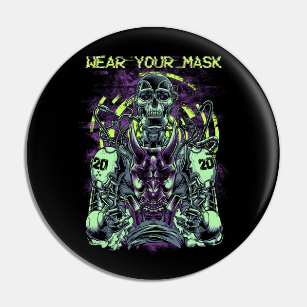 Wear Your Mask Pin by joerock