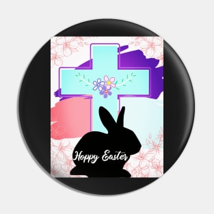 Hoppy Easter Cross Pin