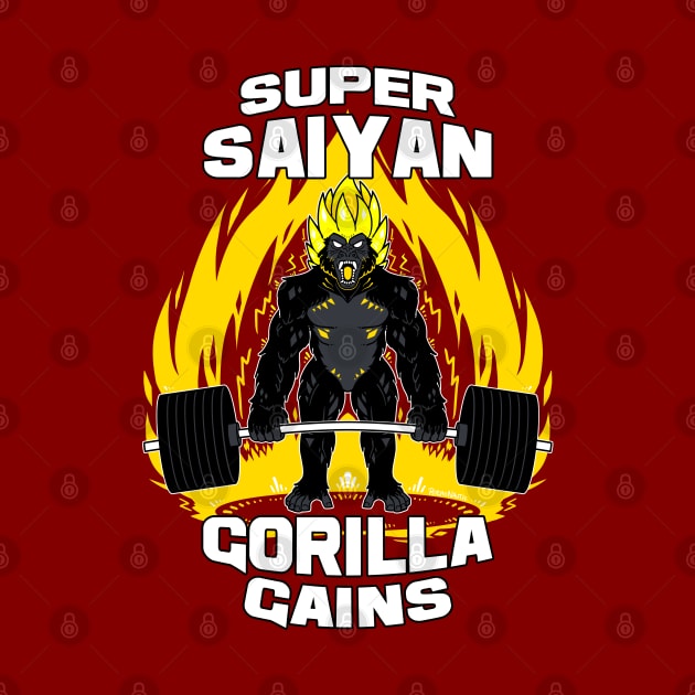 Super saiyan gorilla gains (white text) by Psychonautic