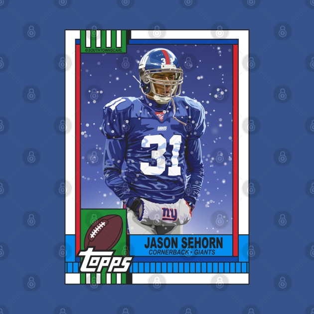 Retro Jason Sehorn Card by Carl Cordes