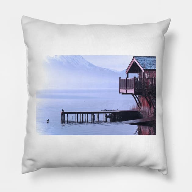 Ullswater Boathouse in Snow Pillow by Furtographic