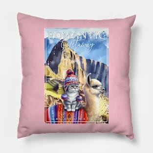 Romantic Andes Getaway Cat Devon Rex Life 3ED Pillow