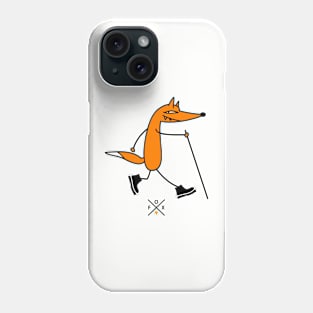 Funny fox walker Phone Case