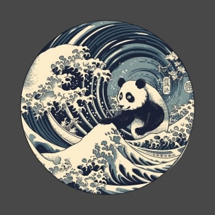 Panda the great wave off Kanagawa side T-Shirt