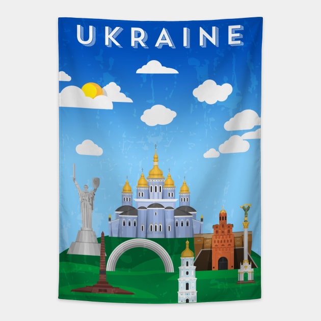 Ukraine, Kyiv (Україна, Київ) Tapestry by GreekTavern