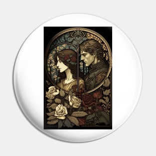 Romeo and Juliet - Art Nouveau Pin