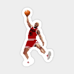 Dennis Rodman Bulls Pixel Rebound Magnet