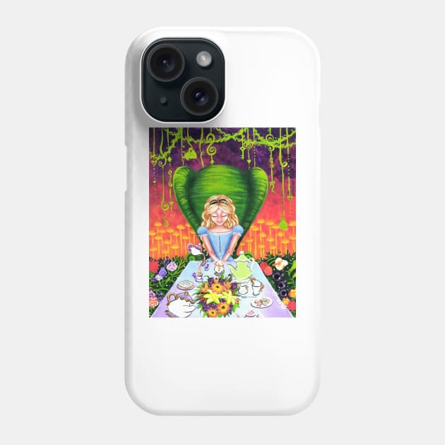 Alice In Wonderland at the Mad Hatter Tea Party Phone Case by hallieodom