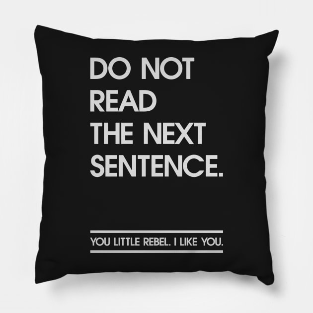 Rebel read the next sentence. Pillow by Quentin1984