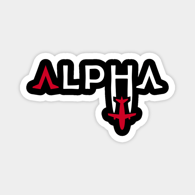 Alpha Aviation Phonetic Alphabet Pilot Airplane Magnet by For HerHim