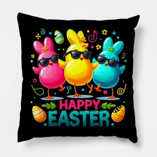 easter peeps vinyl Pillow