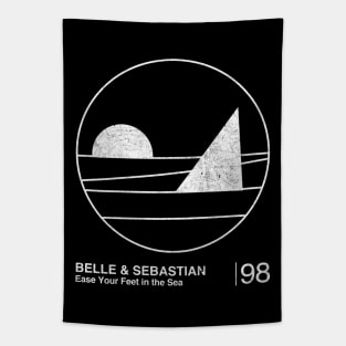 Ease Your Feet in the Sea / Minimalist Graphic Artwork Fan Design Tapestry