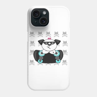 Dog skateboarding Phone Case