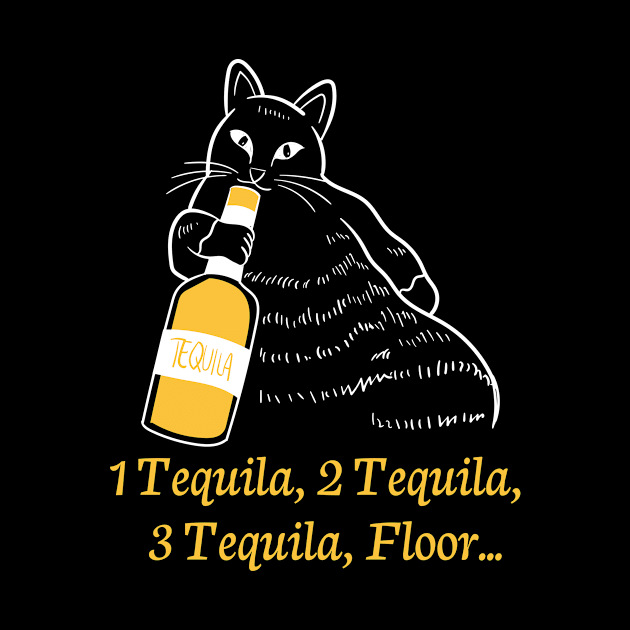 Tequila Shots funny Slogan for Cat Owners by c1337s