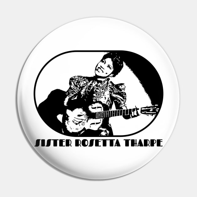 SISTER ROSETTA THARPE (Black Print) Pin by RCDBerlin