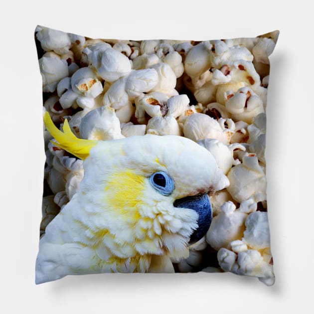 popcorn cockatoo Pillow by FandomizedRose