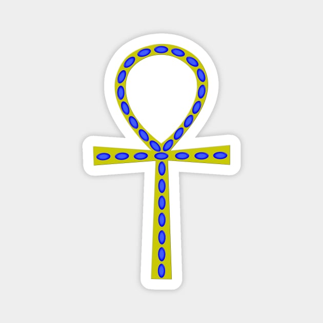 Ancient Egyptian Ankh Symbol Magnet by Krystal Raven