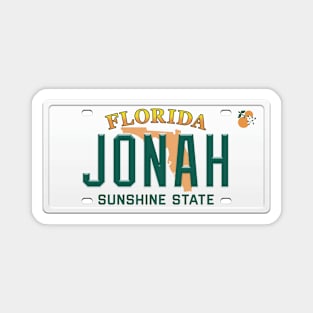 Jonah License Plate - FL Magnet