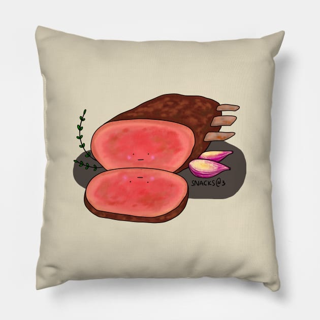 Classic Roast Beef with Bones Pillow by Snacks At 3