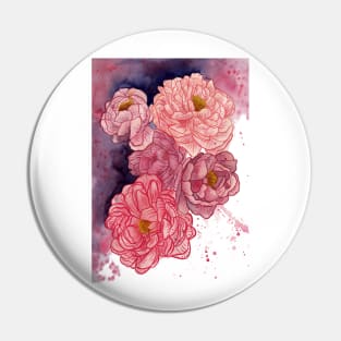 Peonies illustration 2 Pin