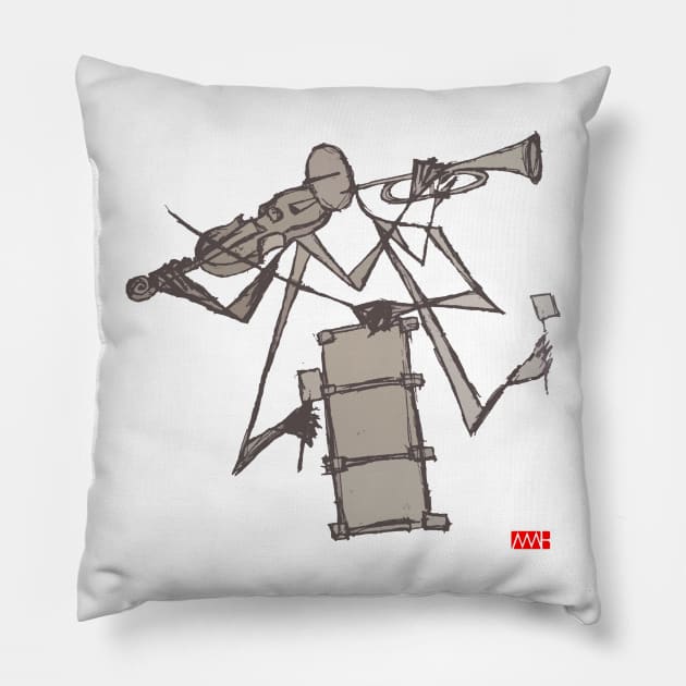 Music God Pillow by myleshuntart