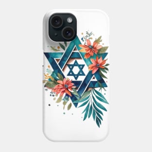 Star of David, flag for peace Phone Case