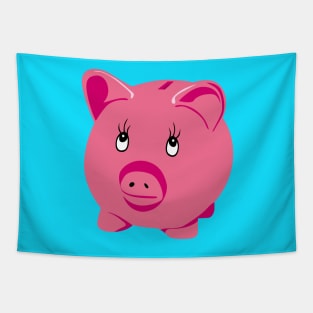 Pink Piggy Bank Tapestry