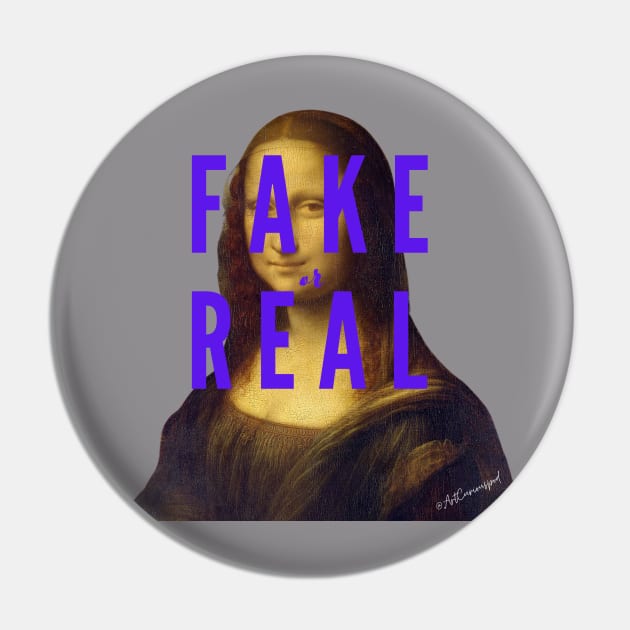 Mona Lisa "Fake or Real" Pin by ArtCurious Podcast