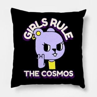 Meteorite Collector "GIRLS RULE THE COSMOS" Meteorite Pillow